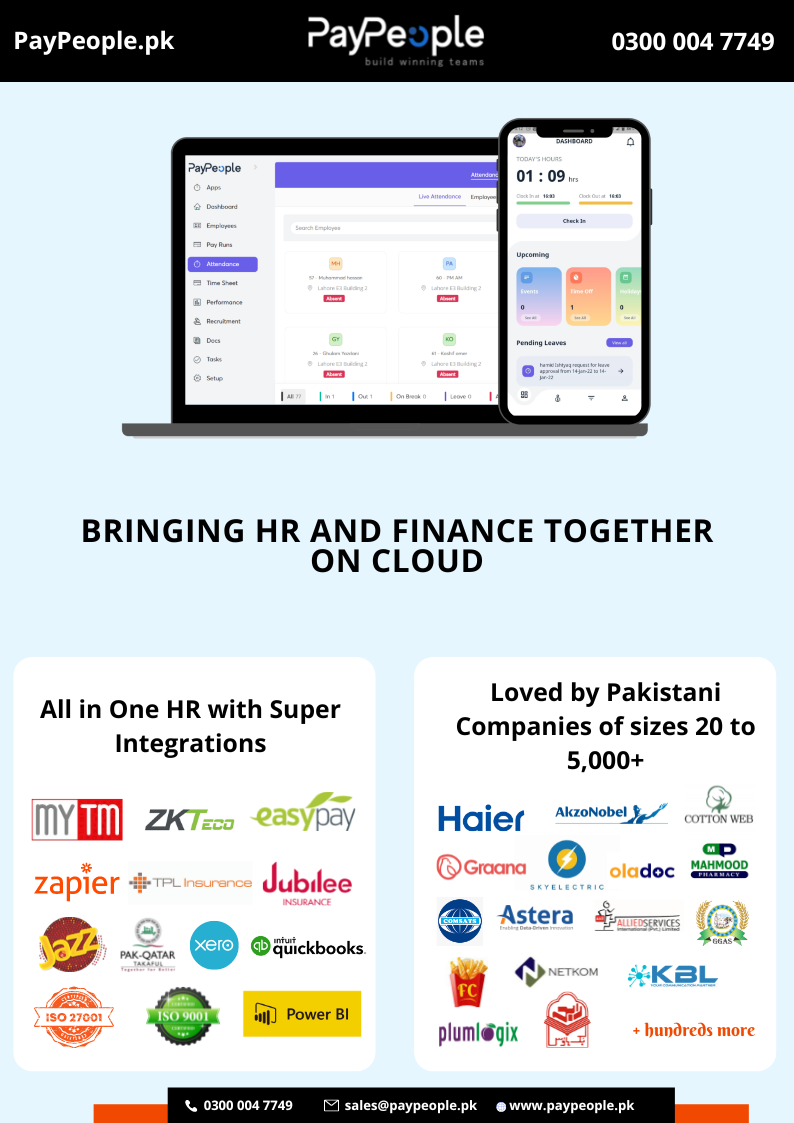 What are the measures to secure data of HR software in Pakistan in the cloud?